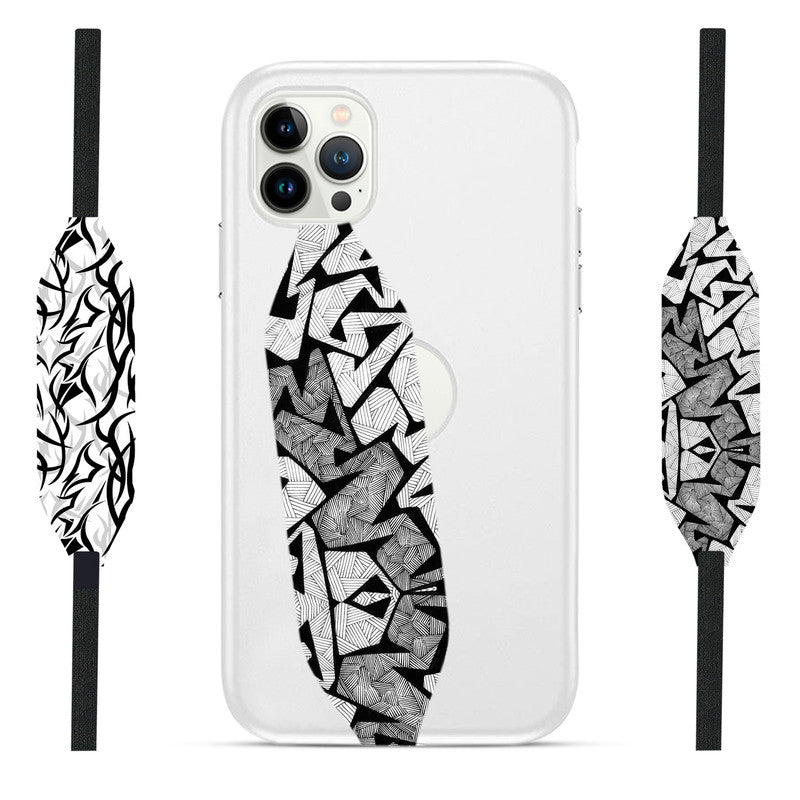 Wonky Geometric Repeating Pattern Phone Strap - Switch Bands 