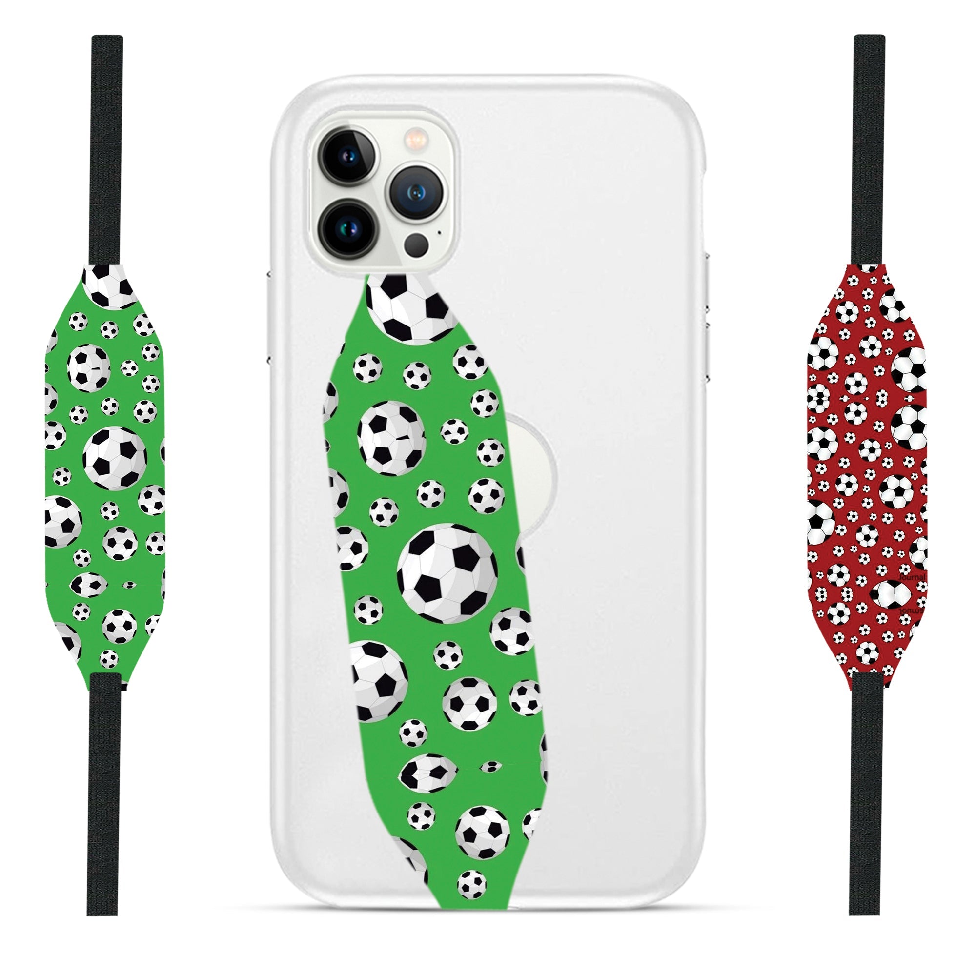 Universal Phone Grip Strap - Soccer Pattern