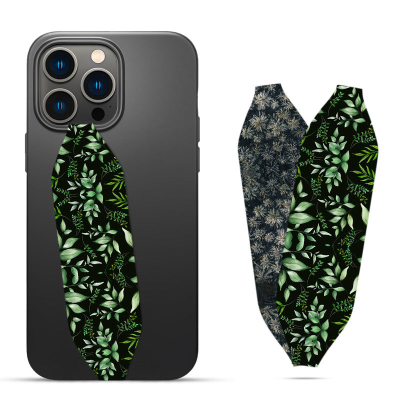 beautiful greenery leaves design Phone Case With Strap - Switch Bands