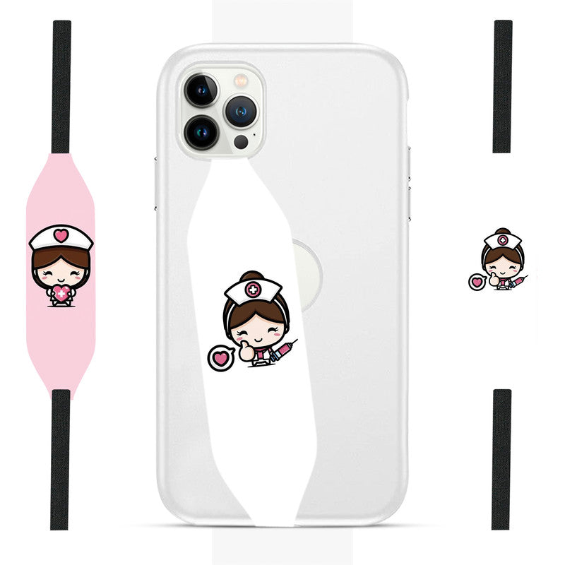 Cute Nurse Holding a Injection Phone Case Strap - Switch Bands 