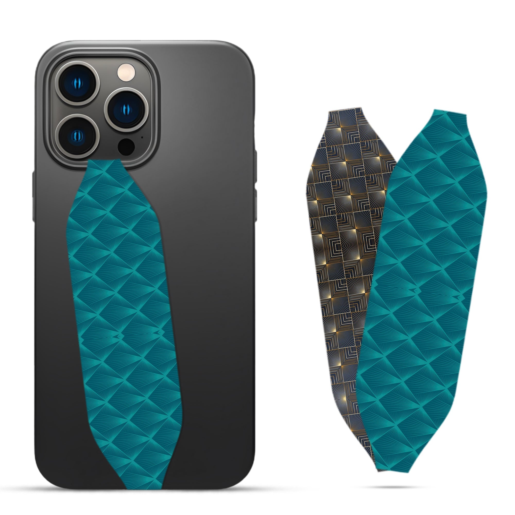 Universal Phone Grip Strap - Emerald Elegance