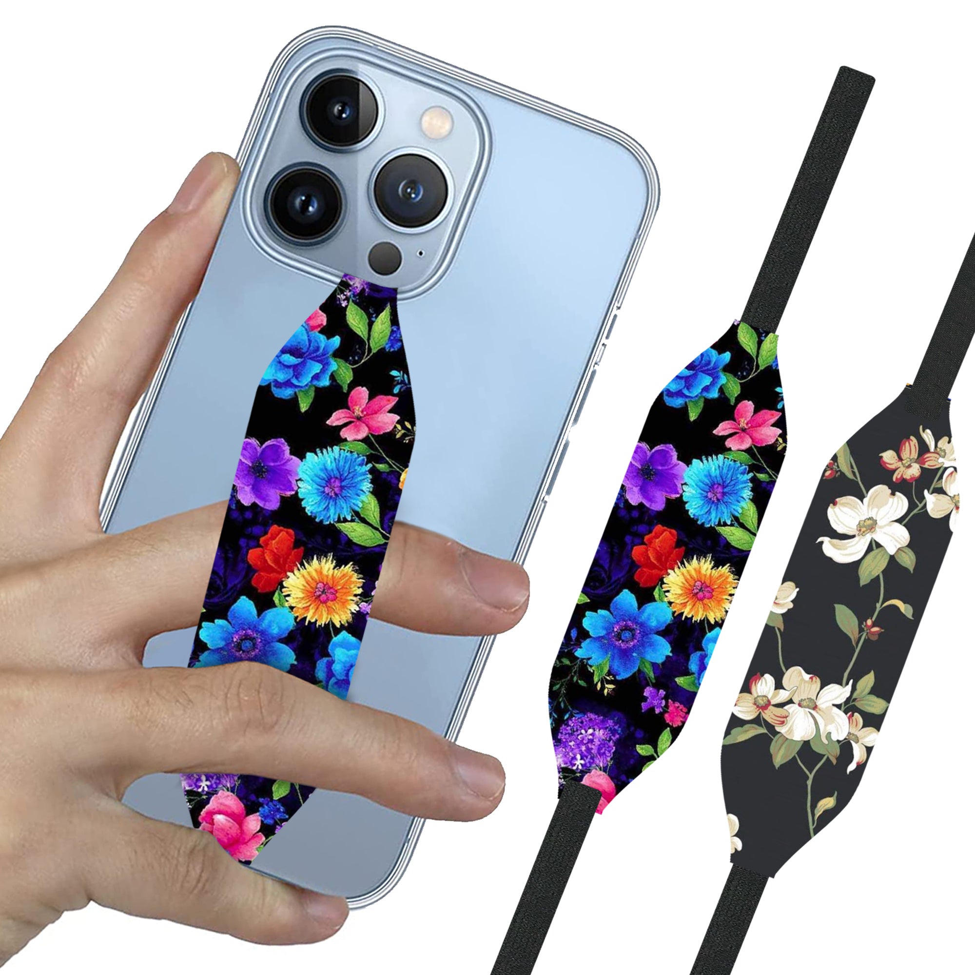 Universal Phone Grip Strap - Flowers