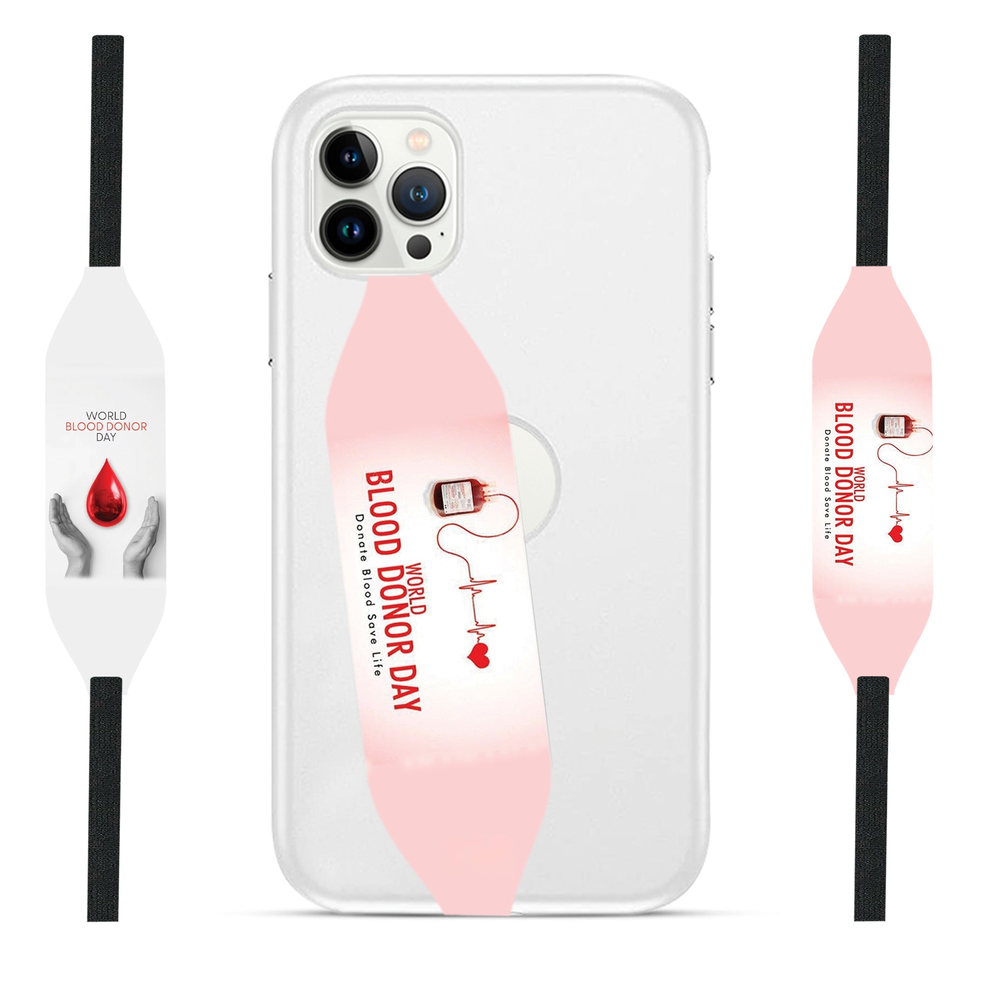 Universal Phone Grip Strap - Blood Donor