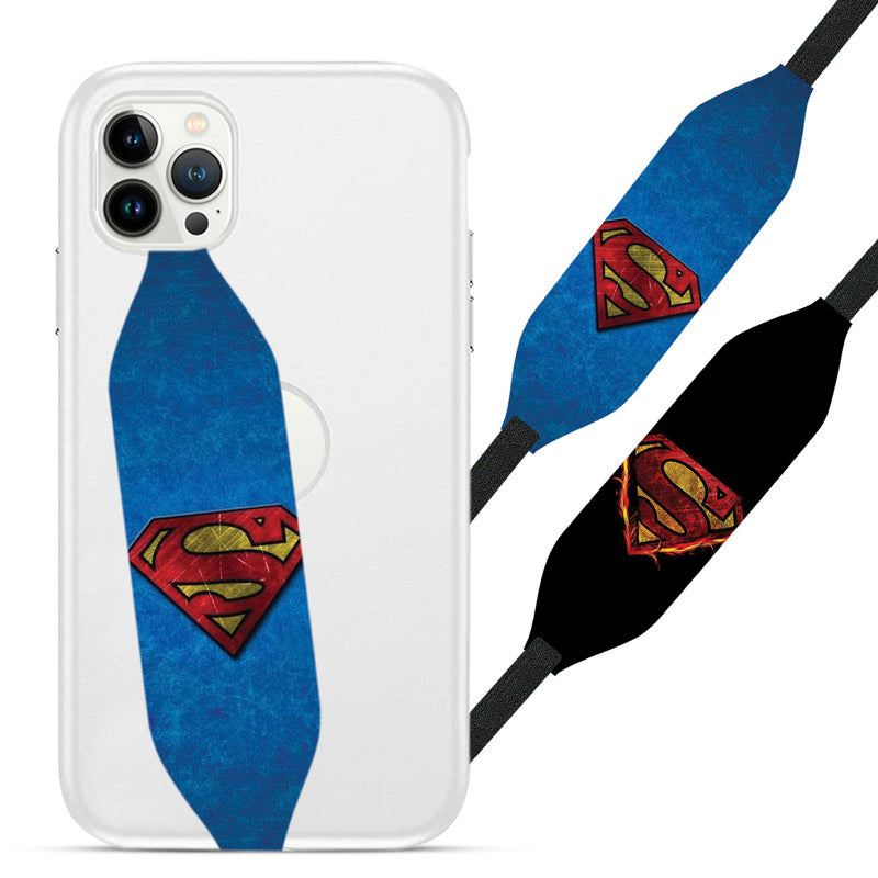 Supermen logo Strap on Phone Case 