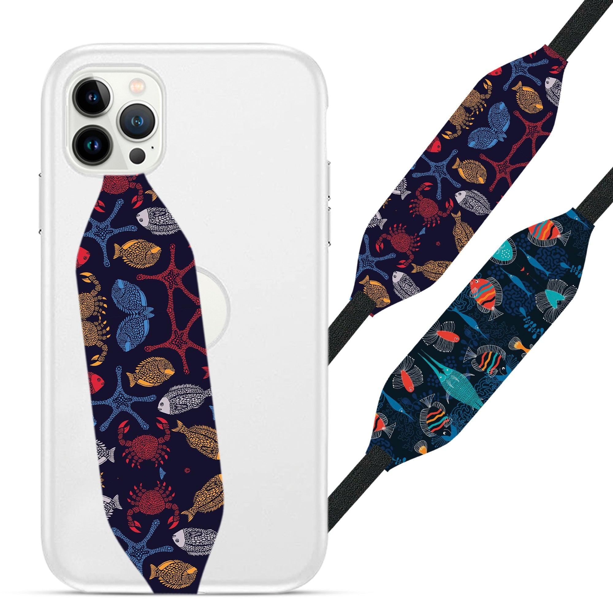 Universal Phone Grip Strap - Fish Pattern