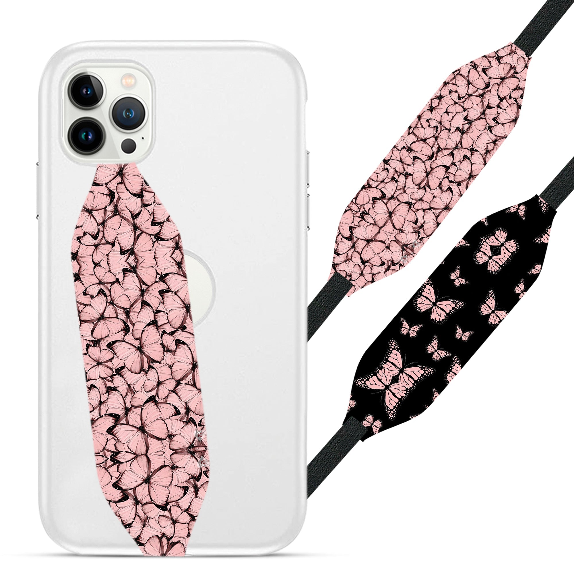 Universal Phone Grip Strap - Butterfly Pattern