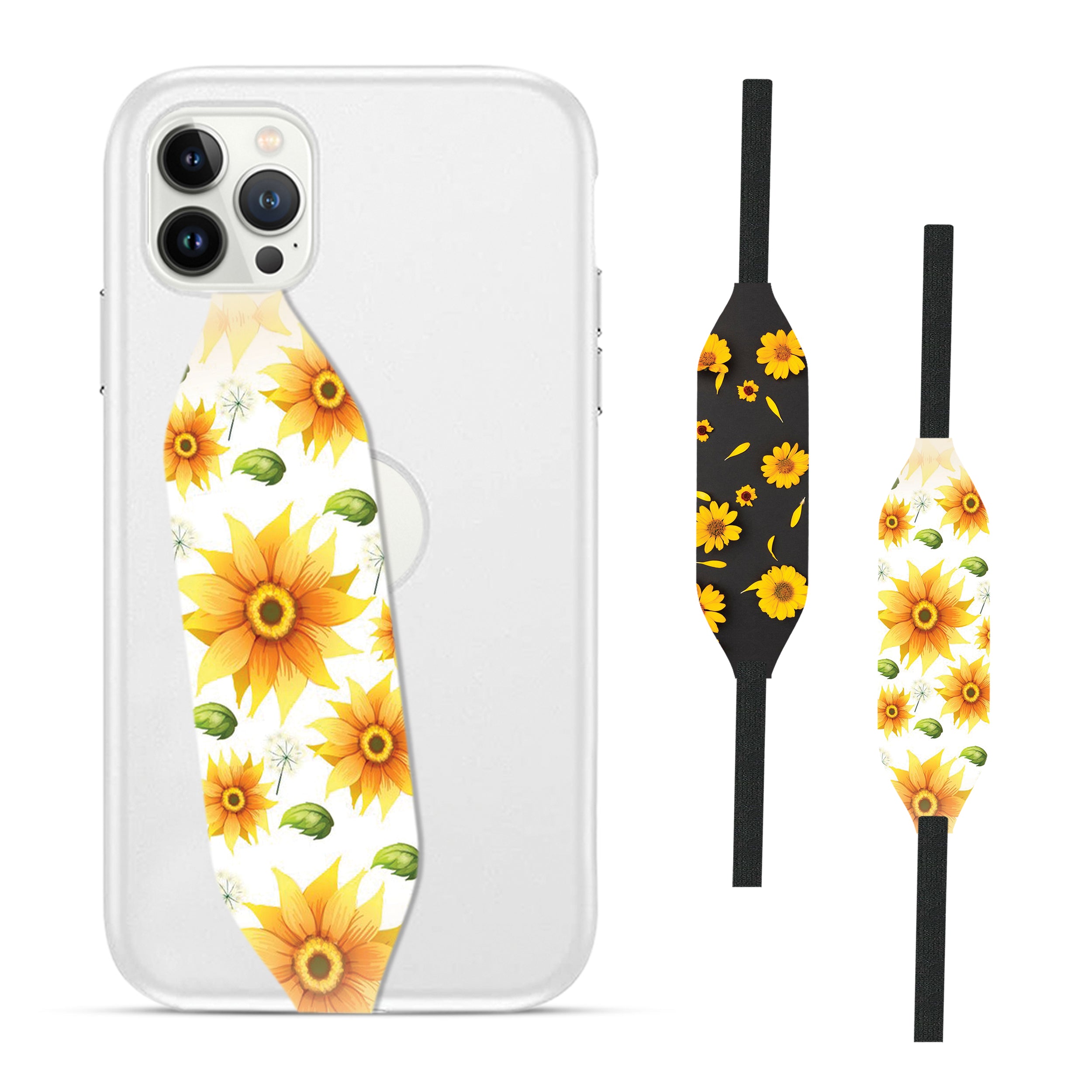 Universal Phone Grip Strap - Sunflower