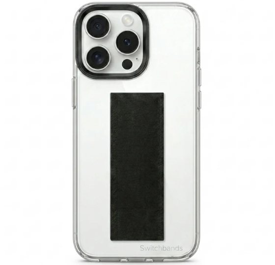 Clear Switchbands case with black strap