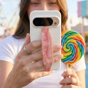Metallic Rose phone grip strap